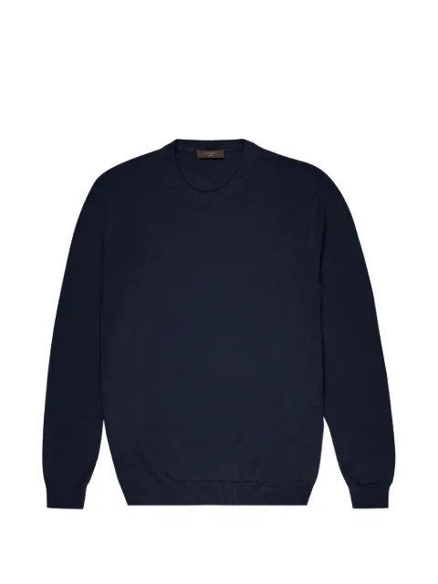 Zanone ribbed crew-neck sweater Blue 810234ZY318Z3468