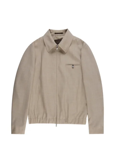 Montedoro Primo zip-up wool bomber jacket Neutrals 63M217M5071