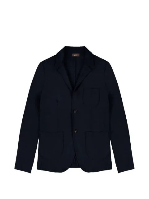 Zanone slim-fit patch-pocket blazer Blue 815130ZG380