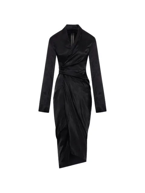 Rick Owens draped-tie dress Black RP01F6560N