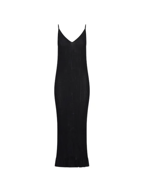 Jil Sander V-neck ruffled midi dress Black J02CT0568J18363