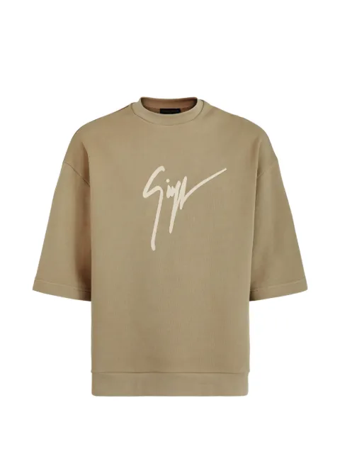Giuseppe Zanotti logo-embroidered T-shirt Green ERU6002001