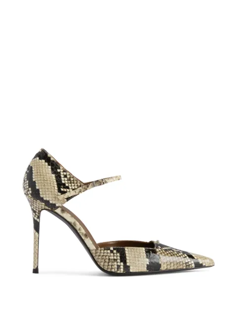 Giuseppe Zanotti Raquel D'Orsay reptile-print heel sandals Neutrals E560002004