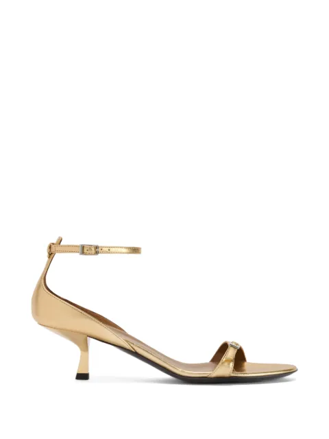 Giuseppe Zanotti Micky Buckles laminated buckle ankle strap sandals Gold E600008003