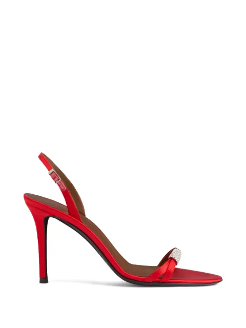 Giuseppe Zanotti Lena rhinestone stiletto sandals Red E600040003