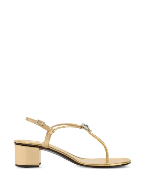 Giuseppe Zanotti Maeeve rhinestone strap thong sandals Gold E600012001