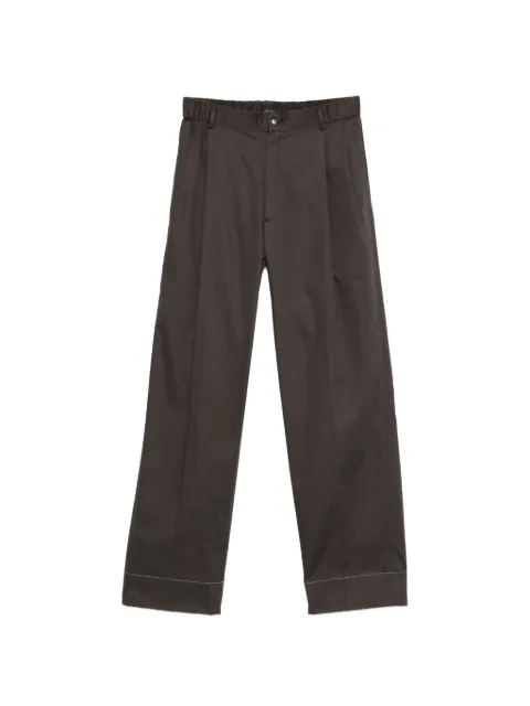 Brioni elastic-waistband trousers Brown RPZ00LPZ046
