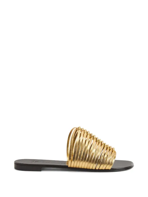 Giuseppe Zanotti Jane flat sandals Gold E600016001