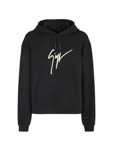 Giuseppe Zanotti Lr-69 signature print hoodie Black ERU6003001