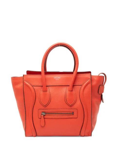 Celine Pre-Owned 2013 Micro Leather Luggage tote bag Orange QRG0WUDJAXMD24YE