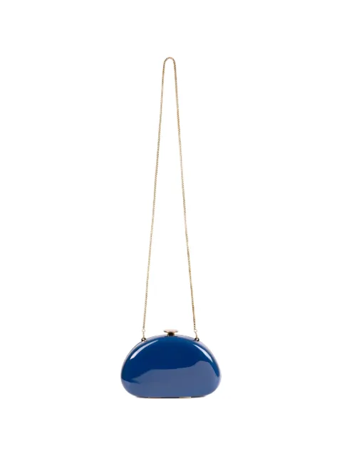 Gemy Maalouf glossy-effect clutch bag Blue GMAC267765CL1