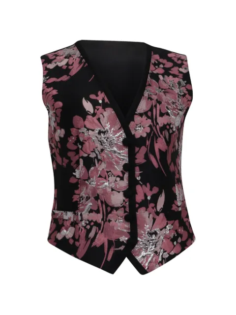 Dolce & Gabbana Pre-Owned brocade floral waistcoat Black GILTPUUSCL640792W