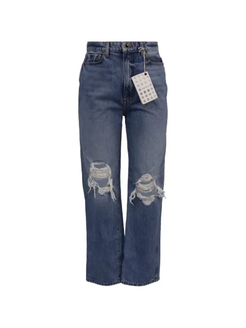 KHAITE Pre-Owned Abigail ripped jeans Blue NAPPUUSCL514016W