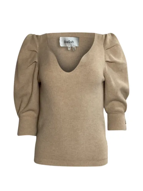 Ba&Sh puffed sleeve T-shirt Neutrals NAPPUUSCL464622W