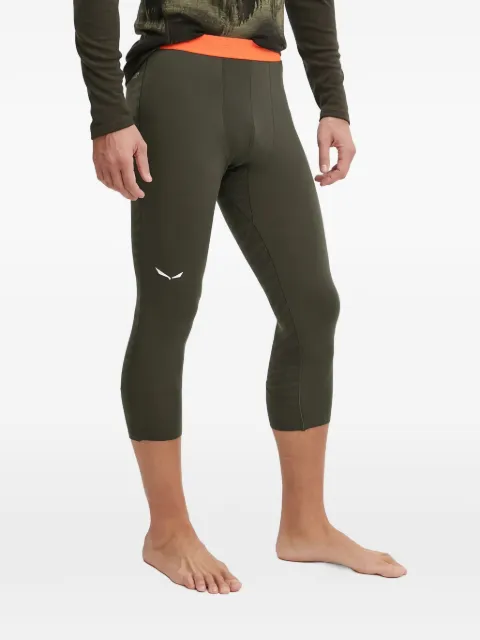 Salewa logo-print leggings Green 28209