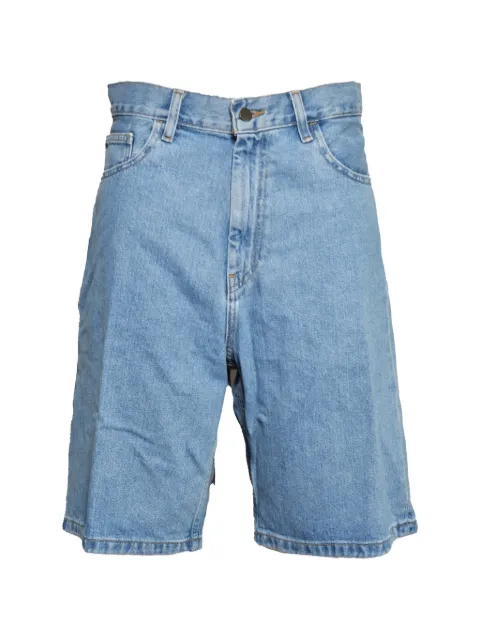 Carhartt WIP Brandon logo-patch denim shorts Blue I0370210112