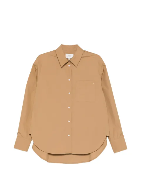 LouLou de Saison pocket curved hem shirt Brown LEE