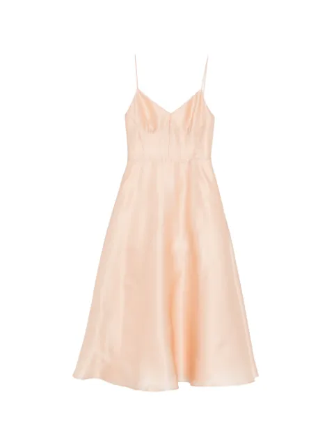 Alberta Ferretti silk midi dress Neutrals AFA040716190180