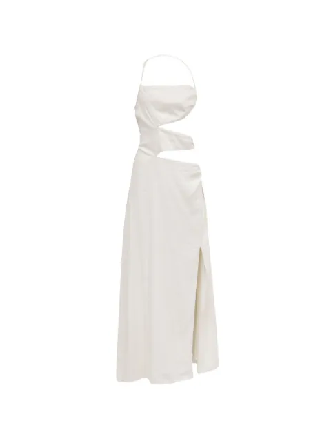 Cult Gaia cut-out side-slit halterneck dress White GILTPUUSCL636032W