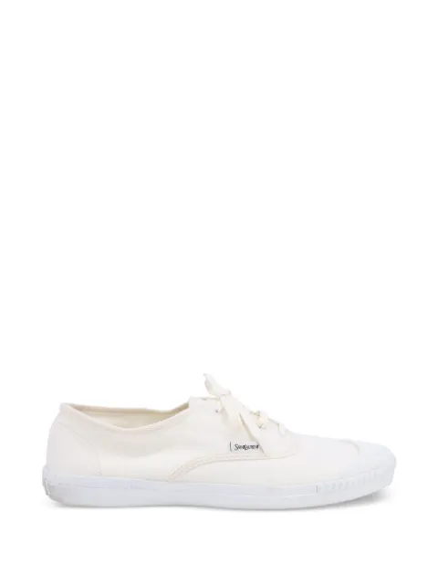 Saint Laurent Pre-Owned Wes lace-up sneakers White MRPPUUSSH385892W