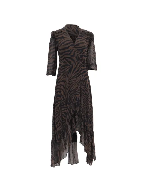 Ba&Sh zebra-print wrap maxi dress Brown NAPPUUSCL515261W