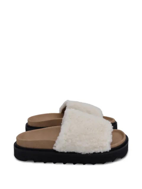 Iris & Ink Poppy round-toe slides White TONPUUSSH385690W