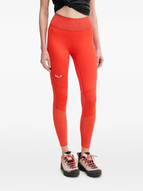 Salewa logo-print leggings Red 28323