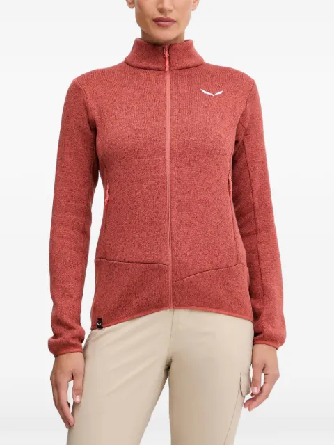 Salewa zipped mock-neck sweater Red 29127