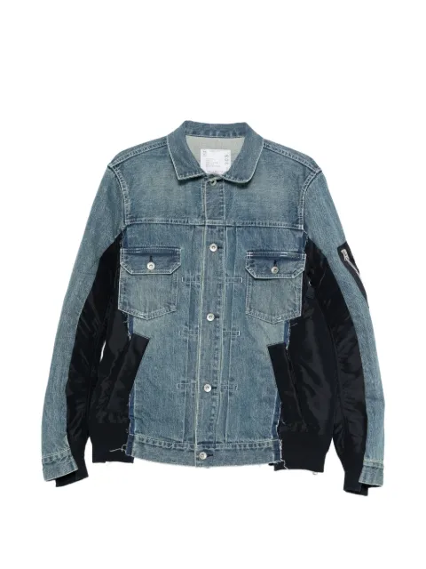 sacai panelled pocket jacket Blue SCM303