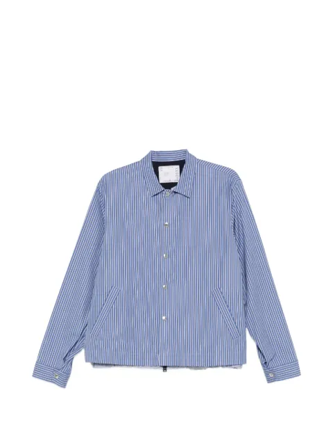 sacai striped overshirt Blue 2603933M
