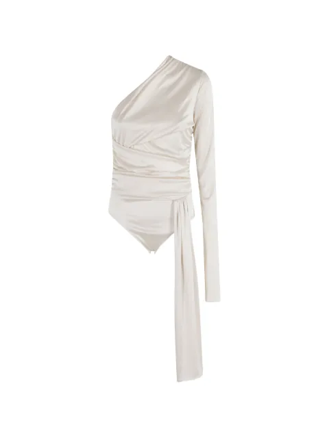 THE ANDAMANE Webster one-shoulder bodysuit Neutrals TM180737ATJP184097