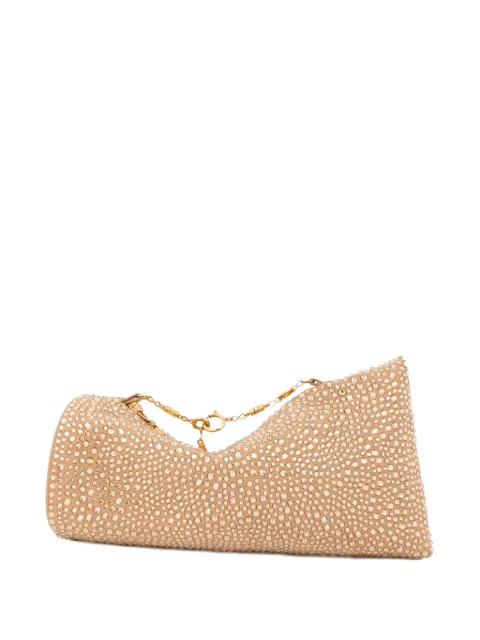 Gemy Maalouf crystal-embellished convertible clutch bag Neutrals GMAC267762CL1
