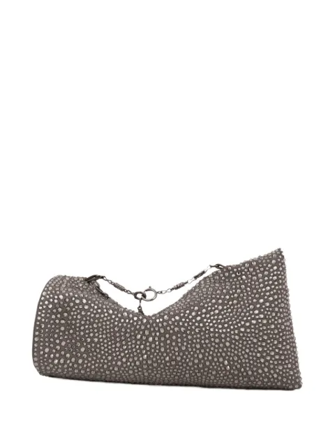 Gemy Maalouf crystal-embellished clutch bag Grey GMAC267762CL