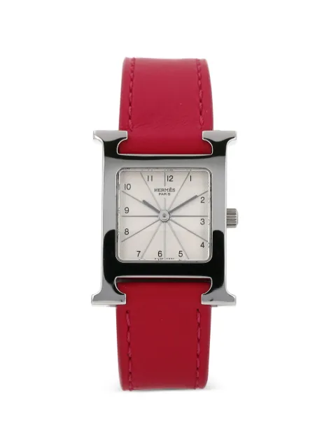 Hermès Pre-Owned 2010 Heure calf leather watch White 426811