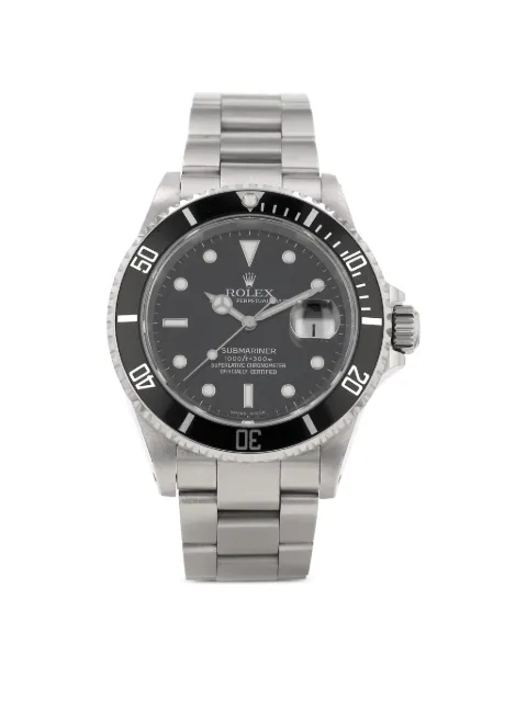 Rolex 2000s 40mm Submariner Date screw-down crown watch Silver 425377