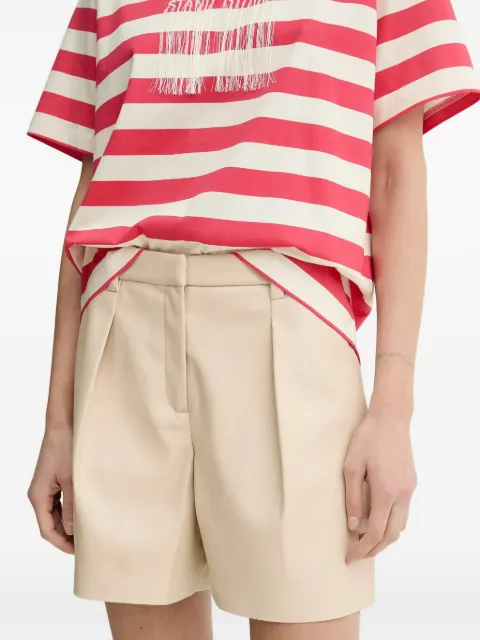 STAND STUDIO Belen belt-loop pleated shorts Neutrals 664888006