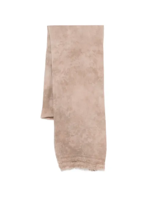 Avant Toi frayed-edges scarf Neutrals 226SA1034ALEV