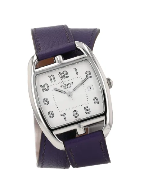 Hermès Pre-Owned 2010 36mm Cape Cod Tonneau ardillon buckle watch White 426792