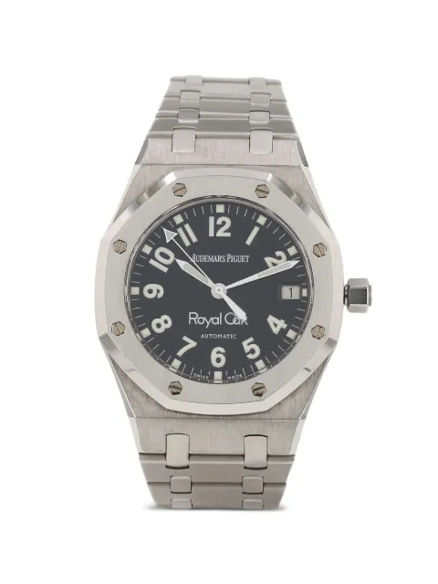 Audemars Piguet 2000's 39mm Royal Oak date aperture watch Silver 426234