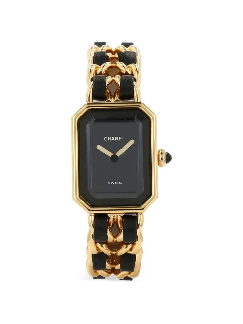 CHANEL Pre-Owned 1990's Première octogonal-shape 26mm watch Black 425510