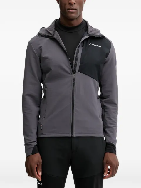 La Sportiva logo-print hooded performance jacket Grey ZASF031