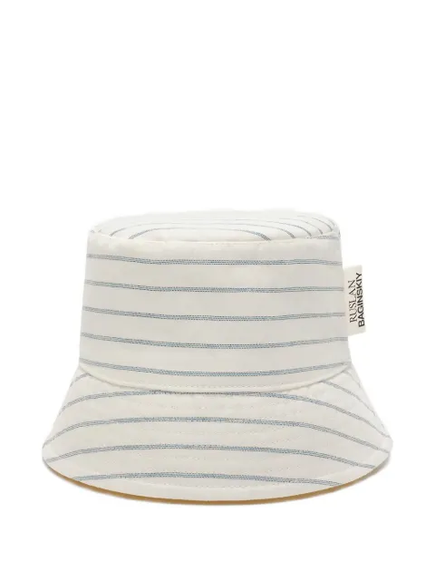 Ruslan Baginskiy striped label bucket hat Neutrals BCT035075CPLSFLT