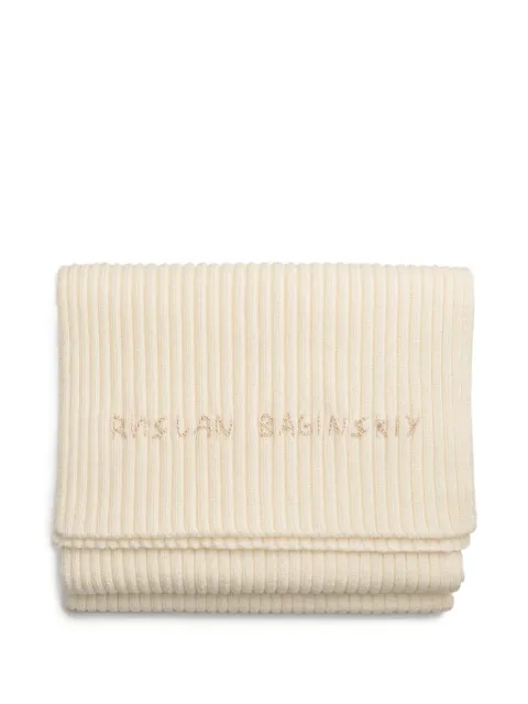 Ruslan Baginskiy ribbed scarf Neutrals SKR035036MWFLCD24