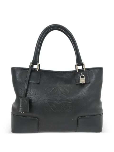 Loewe Pre-Owned 2007 30 Fusta embossed-logo tote bag Black 154258