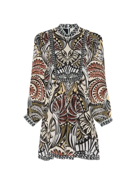FARM Rio Balamana mini dress Neutrals 344502