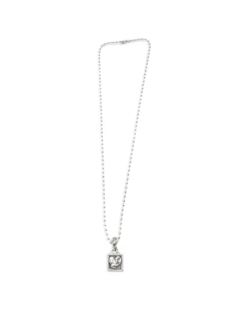 Chrome Hearts Framed Heart square pendant necklace Silver CHRM0642