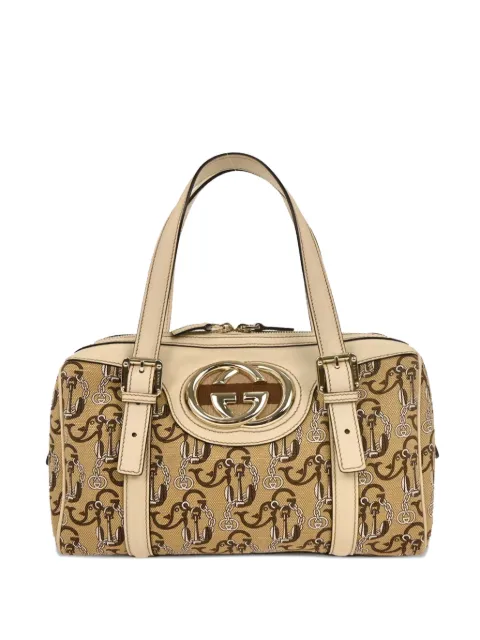 Gucci Pre-Owned 1990-2000s Interlocking GG canvas shoulder bag Neutrals 177566