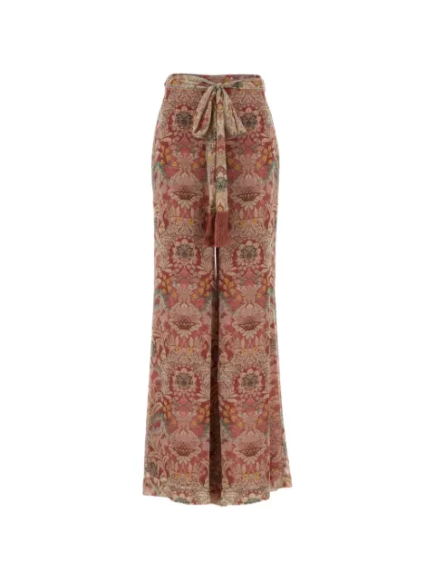 ZIMMERMANN printed wide-leg trousers Red 8064PC261