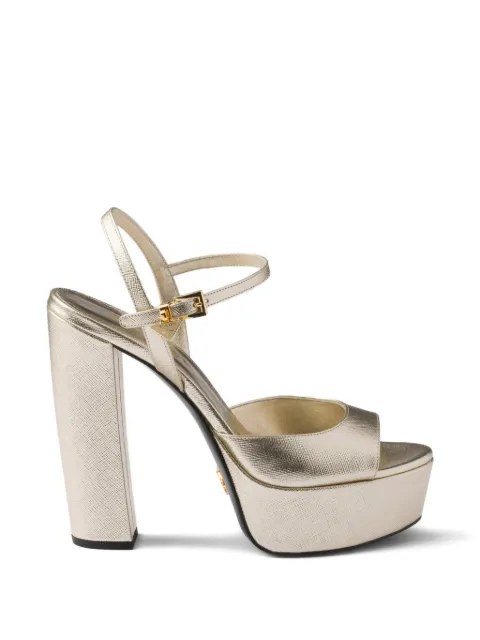 Prada ankle-strap platform sandals Gold 1XP49BFD1353A9S