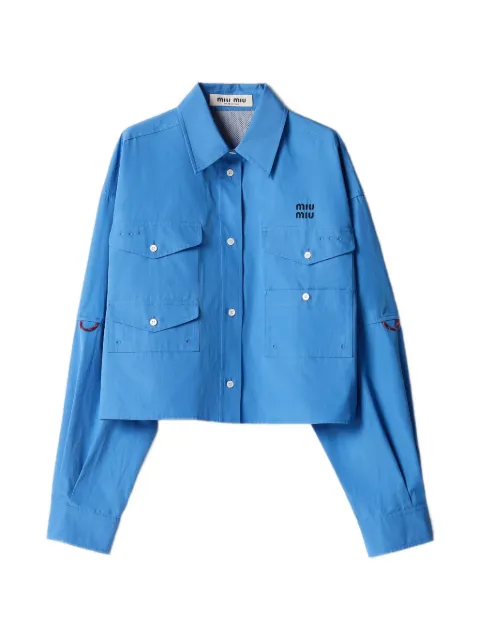 Miu Miu poplin shirt Blue MK2025SOOO10RG